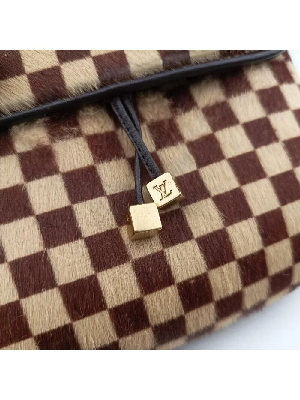 Louis Vuitton Gazelle Brown Ebene Damier Sauvage Calf Hair